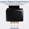 imageAvery Printable Round Labels Sure Feed Technology Glossy White Labels 2quot Diameter Permanent Adhesive LaserInkjet 120 Total 22807Matte White