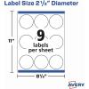 imageAvery Printable Round Labels Sure Feed Technology Glossy White Labels 2quot Diameter Permanent Adhesive LaserInkjet 120 Total 22807Matte White