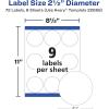 imageAvery Printable Round Labels Sure Feed Technology Glossy White Labels 2quot Diameter Permanent Adhesive LaserInkjet 120 Total 22807Matte White