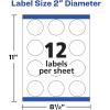 imageAvery Printable Round Labels with Sure Feed 2quot Diameter Matte White 300 Customizable Labels 22877One Size