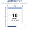 imageAvery Printable Shipping Labels with Sure Feed 2quot x 4quot Customizable Stickers White 250 Blank Mailing Labels Great for Mailing Shipping and More 52635 000 labels 2 Pack