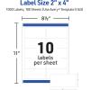 imageAvery Printable Shipping Labels with Sure Feed 2quot x 4quot Customizable Stickers White 250 Blank Mailing Labels Great for Mailing Shipping and More 52631 000 labels