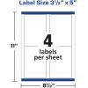 imageAvery Printable Shipping Labels with Sure Feed 35quot x 5quot White 100 Blank Mailing Labels 8168200 labels