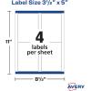 imageAvery Printable Shipping Labels with Sure Feed 35quot x 5quot White 100 Blank Mailing Labels 8168500 labels