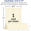 imageAvery Printable Tent Cards 35quot x 11quot White with Embossed Border 50 Blank Place Cards for Laser and Inkjet Printers 5309Ivory