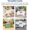 imageAvery Printable Tent Cards 35quot x 11quot White with Embossed Border 50 Blank Place Cards for Laser and Inkjet Printers 5309White
