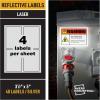 imageAvery Printable Warning Signs 5quot x 7quot WaterChemical Resistant 30 Removable Labels 61511Silver