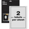 imageAvery Printable Warning Signs 5quot x 7quot WaterChemical Resistant 30 Removable Labels 61511Silver