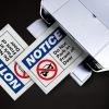 imageAvery Printable Warning Signs 5quot x 7quot WaterChemical Resistant 30 Removable Labels 61511Silver