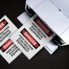 imageAvery Printable Warning Signs 5quot x 7quot WaterChemical Resistant 30 Removable Labels 61511Silver