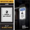 imageAvery Printable Warning Signs 5quot x 7quot WaterChemical Resistant 30 Removable Labels 61511Silver