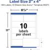imageAvery Shipping Labels Sure Feed and Easy Peel Technology Glossy White Labels 2quot x 4quot Permanent Adhesive LaserInkjet 250 Total 6528One Size
