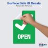 imageAvery Social Distancing Signs OpenClosed Green ampamp Red Surface Safe ID 4quot x 6quot 10 Removable Decals 83070Green  Red OpenClosed
