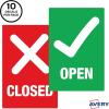 imageAvery Social Distancing Signs OpenClosed Green ampamp Red Surface Safe ID 4quot x 6quot 10 Removable Decals 83070Green  Red OpenClosed