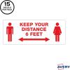 imageAvery Social Distancing Signs OpenClosed Green ampamp Red Surface Safe ID 4quot x 6quot 10 Removable Decals 83070Keep Your Distance