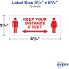 imageAvery Social Distancing Signs OpenClosed Green ampamp Red Surface Safe ID 4quot x 6quot 10 Removable Decals 83070Keep Your Distance