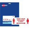 imageAvery Social Distancing Signs OpenClosed Green ampamp Red Surface Safe ID 4quot x 6quot 10 Removable Decals 83070Keep Your Distance