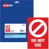 imageAvery Social Distancing Signs OpenClosed Green ampamp Red Surface Safe ID 4quot x 6quot 10 Removable Decals 83070Red Do Not Use