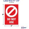 imageAvery Social Distancing Signs OpenClosed Green ampamp Red Surface Safe ID 4quot x 6quot 10 Removable Decals 83070Red Do Not Use