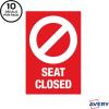 imageAvery Social Distancing Signs OpenClosed Green ampamp Red Surface Safe ID 4quot x 6quot 10 Removable Decals 83070Red Seat Closed
