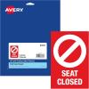 imageAvery Social Distancing Signs OpenClosed Green ampamp Red Surface Safe ID 4quot x 6quot 10 Removable Decals 83070Red Seat Closed