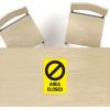 imageAvery Social Distancing Signs OpenClosed Green ampamp Red Surface Safe ID 4quot x 6quot 10 Removable Decals 83070Yellow Area Closed