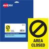imageAvery Social Distancing Signs OpenClosed Green ampamp Red Surface Safe ID 4quot x 6quot 10 Removable Decals 83070Yellow Area Closed