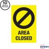 imageAvery Social Distancing Signs OpenClosed Green ampamp Red Surface Safe ID 4quot x 6quot 10 Removable Decals 83070Yellow Area Closed