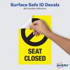 imageAvery Social Distancing Signs OpenClosed Green ampamp Red Surface Safe ID 4quot x 6quot 10 Removable Decals 83070Yellow Seat Closed