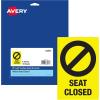 imageAvery Social Distancing Signs OpenClosed Green ampamp Red Surface Safe ID 4quot x 6quot 10 Removable Decals 83070Yellow Seat Closed