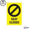 imageAvery Social Distancing Signs OpenClosed Green ampamp Red Surface Safe ID 4quot x 6quot 10 Removable Decals 83070Yellow Seat Closed