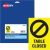imageAvery Social Distancing Signs OpenClosed Green ampamp Red Surface Safe ID 4quot x 6quot 10 Removable Decals 83070Yellow Table Closed