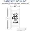 imageAvery TrueBlock File Folder Labels 23quot x 3716quot 1500 Printable Labels White Permanent 5366300 labels