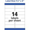 imageAvery Waterproof Printable Address Labels with Sure Feed 113quot x 4quot White 700 Blank Mailing Labels 55227000 labels