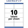 imageAvery Waterproof Printable Shipping Labels with Sure Feed 2quot x 4quot White 100 Blank Mailing Labels 15513One Size