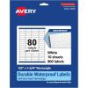 imageAvery Durable Waterproof Rectangle Labels Sure Feed Technology 05quot x 175quot 800 Total Oil and TearResistant Waterproof LaserPigmentBased Inkjet Printable800 labels