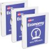 imageAvery Economy View 3 Ring Binder 1quot Round Rings 1 White Binder 057603 Pack