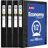 imageAvery Economy View 3 Ring Binders Homeschool Supplies Home Organization 1quot Round Rings 4 Black Binders 0571005