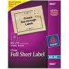 imageAvery Full Sheet Printable Shipping Labels 85quot x 11quot Matte Clear 10 Blank Mailing Labels 1866510 labels