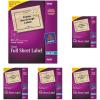 imageAvery Full Sheet Printable Shipping Labels 85quot x 11quot Matte Clear 10 Blank Mailing Labels 1866510 labels Pack of 5