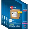 imageAvery FullSheet Printable Shipping Labels 85quot x 11quot Customizable Stickers White 100 Blank Mailing Labels Great for Mailing Shipping Organizing and More 5165Pack of 5