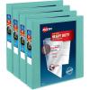 imageAvery HeavyDuty View 3 Ring Binder 15 Inch One Touch Slant Rings 375Sheet Capacity DuraHinge 21 Inch Wide Spine Customizable Clear Cover and Spine 1 Pastel Sage Green Binder 79819Mint