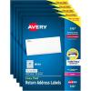 imageAvery Mailing Address Labels Laser Printers 40000 Labels 12 x 134 Permanent Adhesive Easy Peel 5 Packs 516712 x 1 34 Pack of 5