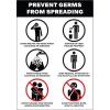 imageAvery Preprinted Wall Decals quotPrevent Germs from Spreadingquot Safety Signs 7quot x 10quot Tear and Water Resistant 5 Removable Wall Signs 83174Prevent Germs