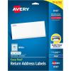imageAvery Printable Return Address Labels with Sure Feed 05quot x 175quot White 2000 Blank Mailing Labels 081671 Pack