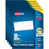 imageAvery Printable Return Address Labels with Sure Feed 05quot x 175quot White 2000 Blank Mailing Labels 081675 Packs