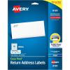 imageAvery Printable Return Address Labels with Sure Feed 23quot x 134quot White 1500 Blank Mailing Labels 08195Pack of 5 1500 Count Total