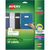 imageAvery Removable ID Labels Sure Feed Technology Removable Adhesive 1quot x 258quot 5 Packs 6460750 labels