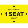 Yellow Keep 1 Seat Apart