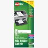 imageAvery TrueBlock File Folder Labels 23quot x 3716quot 1500 Printable Labels White Permanent 5366300 labels